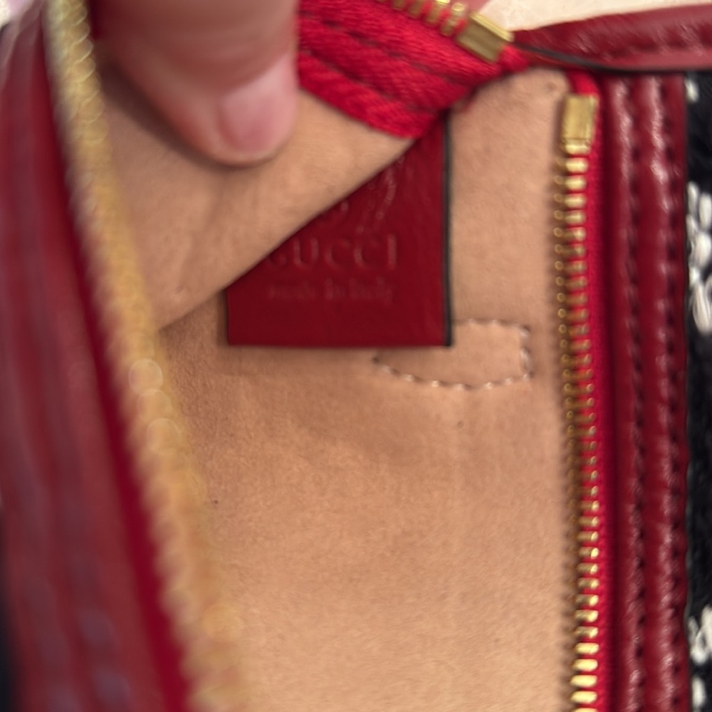 Gucci Rajah Black, Red & Gold Monogram Clutch - Picture 4 of 5